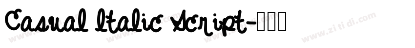 Casual ltalic Script字体转换